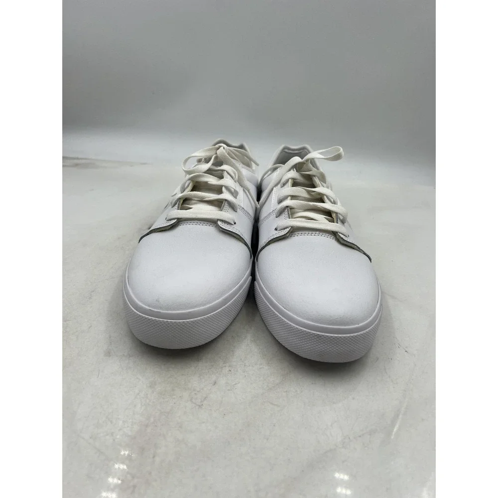DC Shoes Mens 11.5 Anvil White Leather Low Top Skate Sneakers ADYS300257